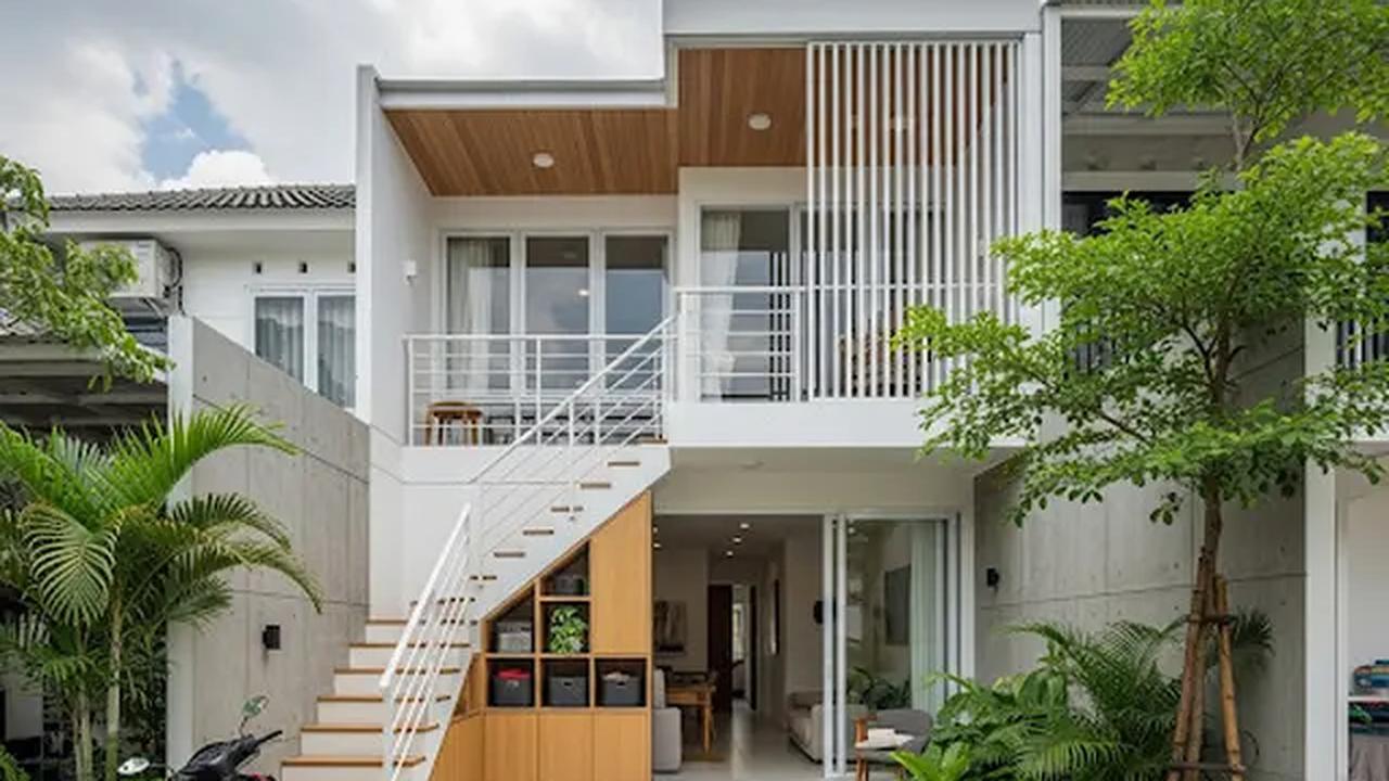 Rumah dengan Area Multifungsi/Rumah Sederhana 2 Tingkat Lahan Sempit (gemini.com)