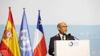 Menteri Lingkungan dan Sumber Daya Air menyampaikan pernyataan nasional Singapura pada 10 Desember 2019 di Konferensi Iklim UN. (Liputan6/CNA/MEWR)