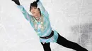 Namun sayangnya di final free skate Olimpiade Beijing pada Kamis, 10 Februari 2022 dia gagal mempertahankan gelar juara bertahan Olimpiade. (Instagram/yuzuruoi).