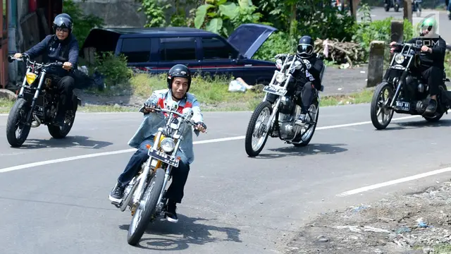 Jokowi Blusukan Naik Chopper Keliling Sukabumi