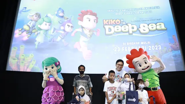 Arbani Yasiz nonton bareng film Kiko In the Deep Sea bareng anak-anak penyandang disabilitas dan Yatim Piatu