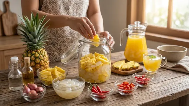 Acar Nanas Kolang Kaling/AI Generated