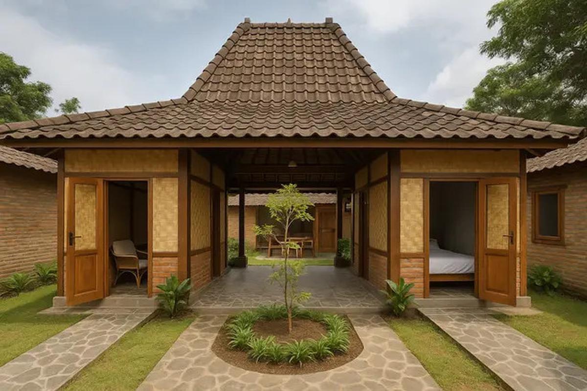 6 Gambar Rumah 6x9 di Desa dengan Atap Joglo, Hunian Sejuk dan Nyaman