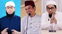 Ustadz Khalid Basalamah, Ustadz Abdul Somad (UAS), dan Ustadz Adi Hidayat (UAH). (Foto: Instagram @khalidbasalamahofficial, @ustadzabdulsomad_official, dan YouTube Adi Hidayat Official)