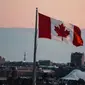 Ilustrasi bendera Kanada. (Unsplash/sebastiaan stam)