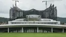 Lapangan upacara bendera di IKN memiliki kapasitas mampu menampung sekitar 8.000 orang. (Yasuyoshi CHIBA/AFP)