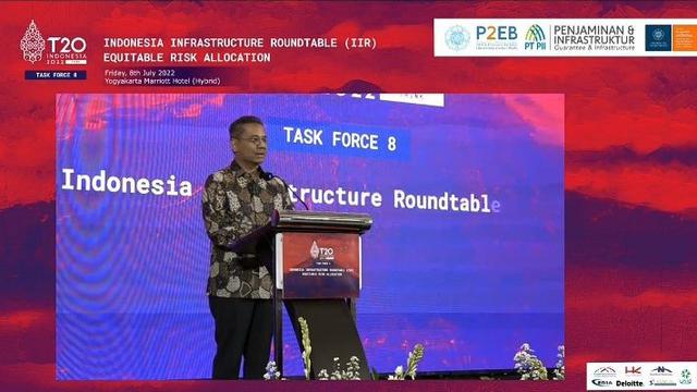 Wakil Menteri Keuangan (Wamenkeu) Suahasil Nazara  dalam T20 Event Indonesia Infrastructure Roudtable, Jumat (8/7/2022). Suahasil berbicara soal kenaikan harga komoditas masih dipicu oleh perang antara Rusia-Ukraina.