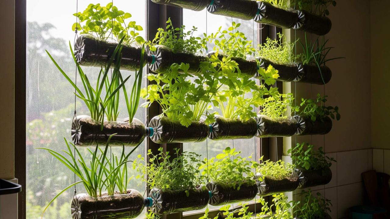 Inspirasi Kebun Gantung dari Botol Air Mineral untuk Ibu-Ibu PKK