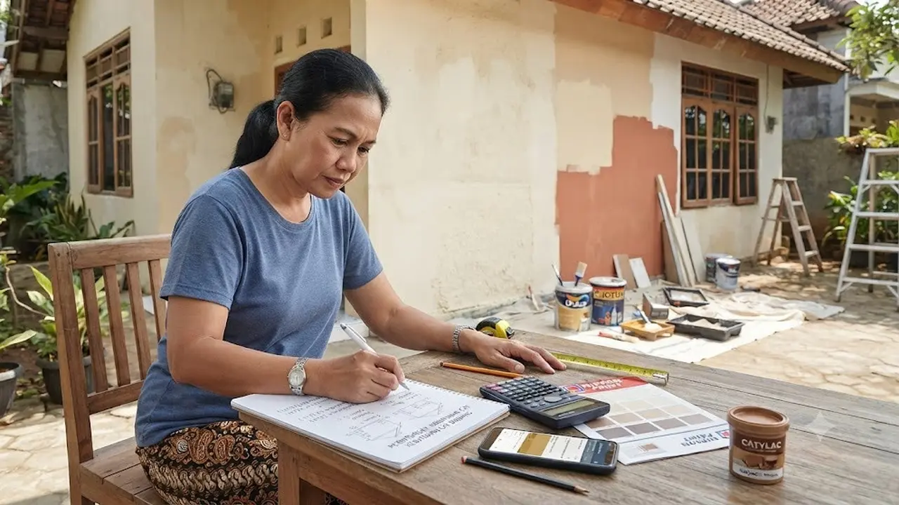 Cara Menghitung Kebutuhan Cat untuk Rumah (AI Generated)