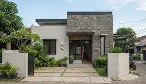 8 Model Dinding Dua Tekstur untuk Fasad Rumah Minimalis, Tampilan Jadi Tampak Modern