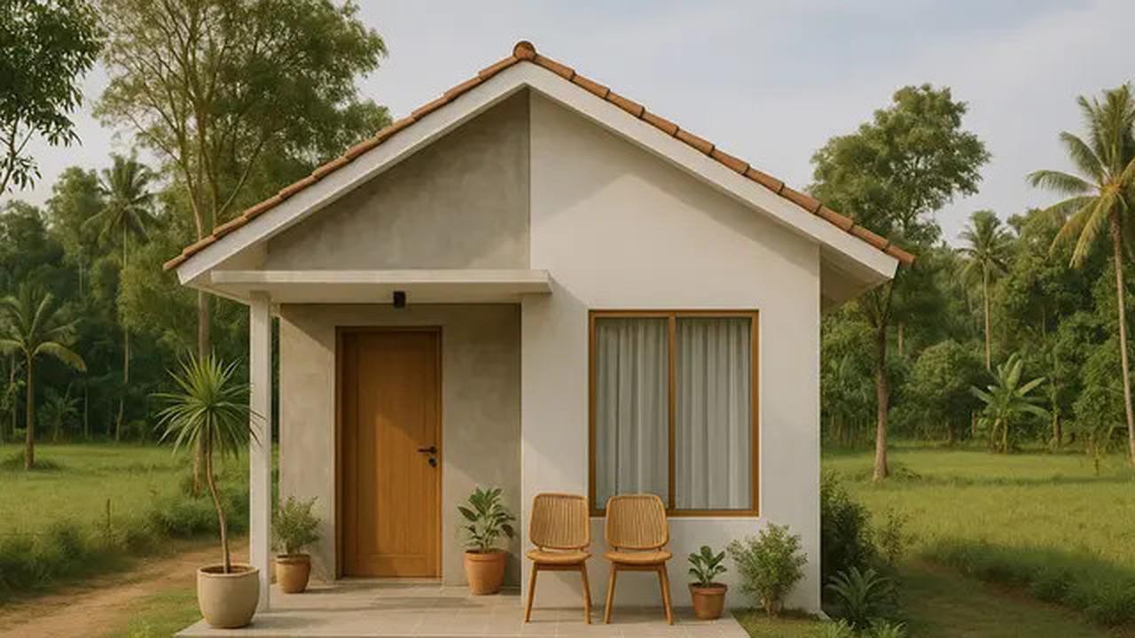 10 Desain Rumah Sederhana Minimalis 6x9 Meter di Desa dengan Teras dan Taman Mini, Referensi Hunian Asri 2025