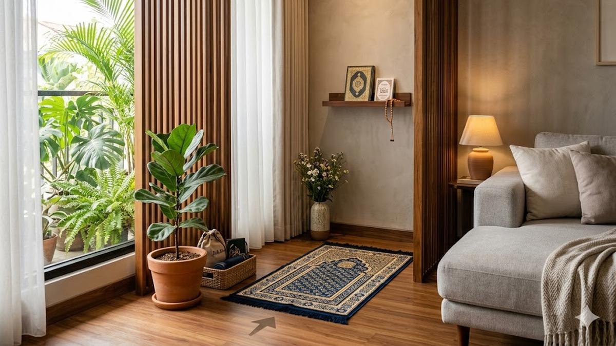 6 Contoh Posisi Mushola di Sudut Rumah Kecil yang Nyaman, Fungsional, dan Estetik