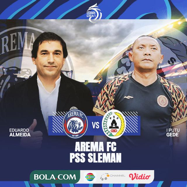 BRI Liga 1 - Duel Pelatih - Arema FC Vs PSS Sleman