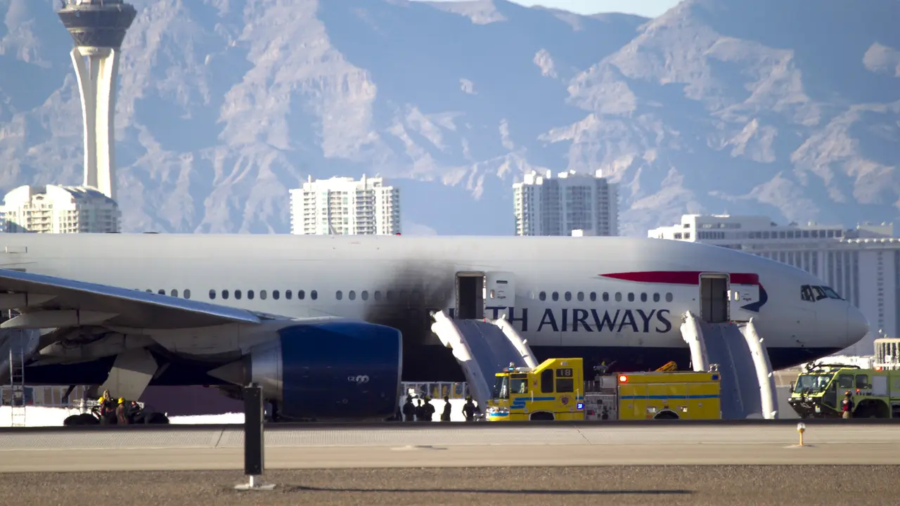 Pesawat British Airways terbakar di Bandara Las Vegas
