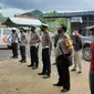 Apel Pengamanan Polres Mamasa setelah aksi teror bom bunuh diri di Makassa (Foto: Liputan6.com/Abdul Rajab Umar)