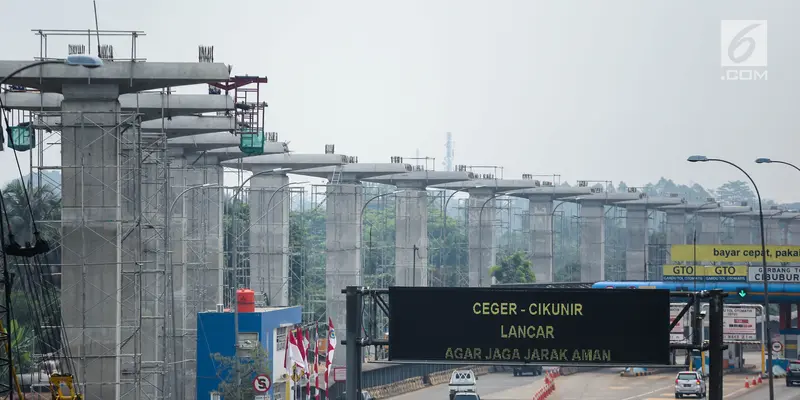 Rampung 2019, Progres Pengerjaan LRT di Cibubur Sudah 40 Persen