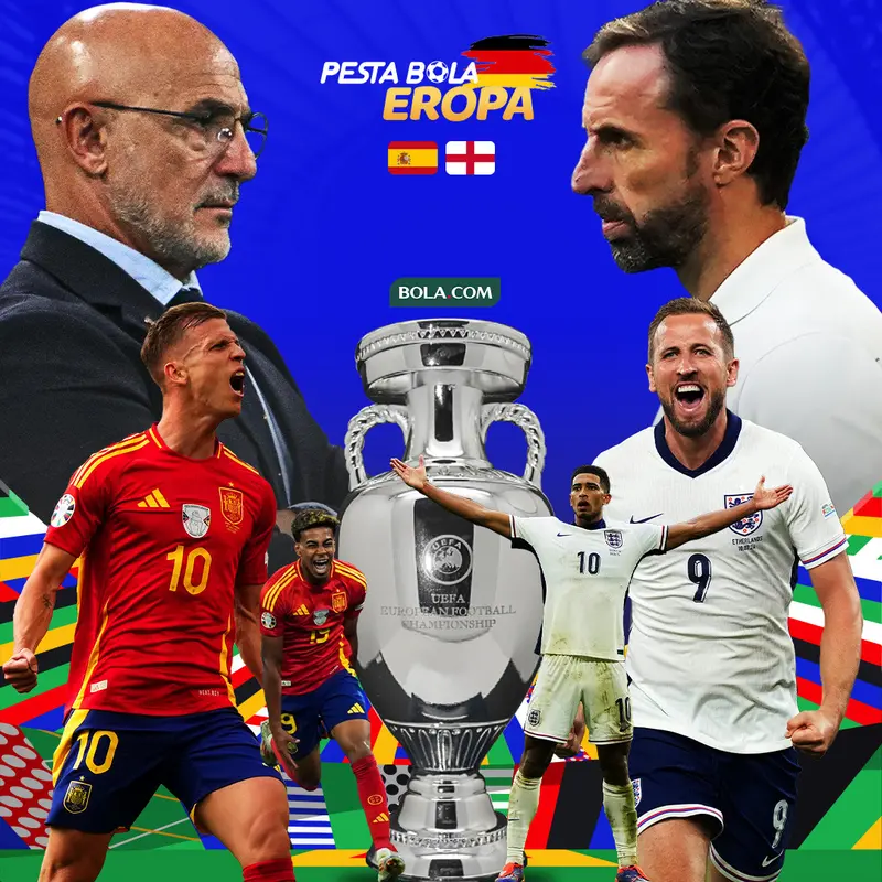 Final Euro 2024 - Spanyol Vs Inggris - Ilustrasi Duel