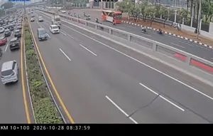 Kondisi Lalu Lintas di Tol Dalam Kota Jelang Demo 28 Oktober