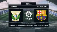 La Liga 2018-2019 Leganes Vs Barcelona (Bola.com/Adreanus Titus)