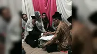 Menikah saat gerhana matahari (Liputan6.com/ Panji Prayitno)