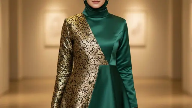 Model Gamis Blazer Asimetris untuk Look Modern dan Unik