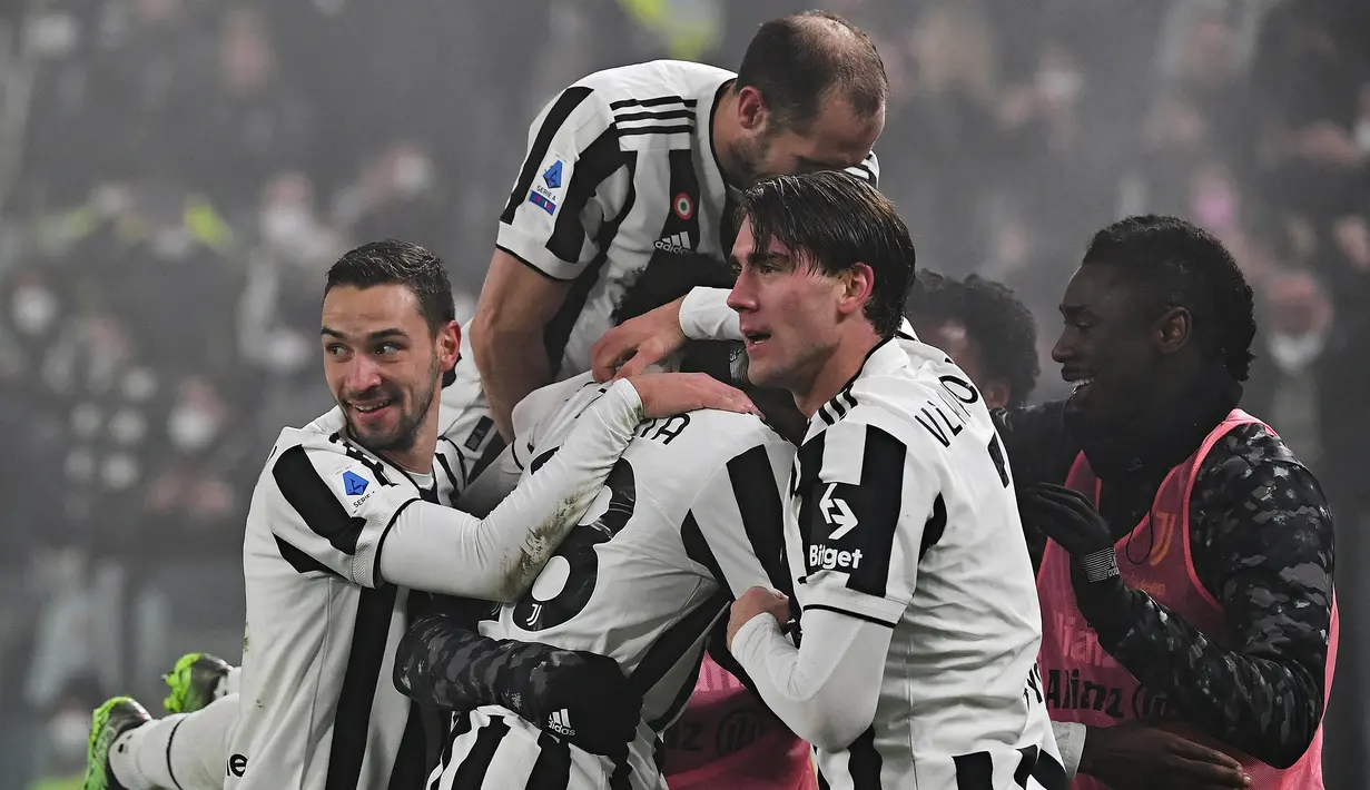 Hingga laga usai skor 2-0 untuk kemenangan Juventus tetap bertahan. (AFP/Isabella Bonotto)