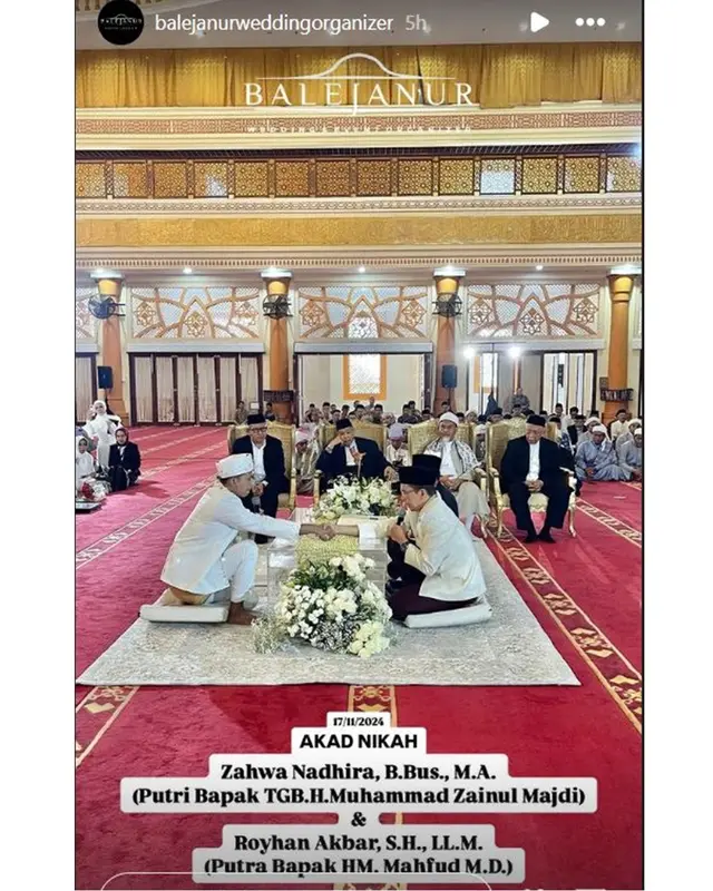 Mahfud MD dan TGB Zainul Majdi sah jadi besan, ini 8 momen akad dan resepsi pernikahan anaknya