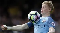 5. Kevin de Bruyne (Manchester City) - 55,25 juta poundsterling atau Rp 950,96 miliar. (AFP/Adrian Dennis)