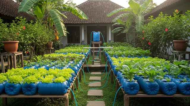 Inspirasi Pekarangan Produktif Menggunakan Galon Bekas/Foto: AI Generated