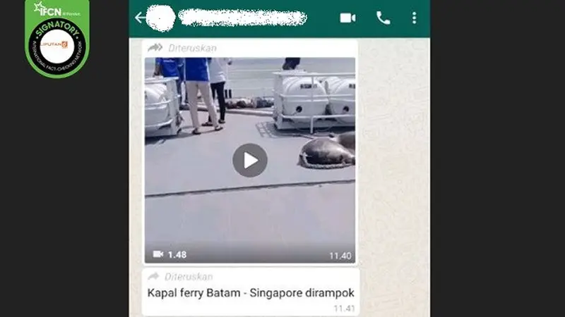 Gambar Tangkapan Layar Video yang Diklaim Perampokan Kapal Penumpang (sumber: WhatsApp)