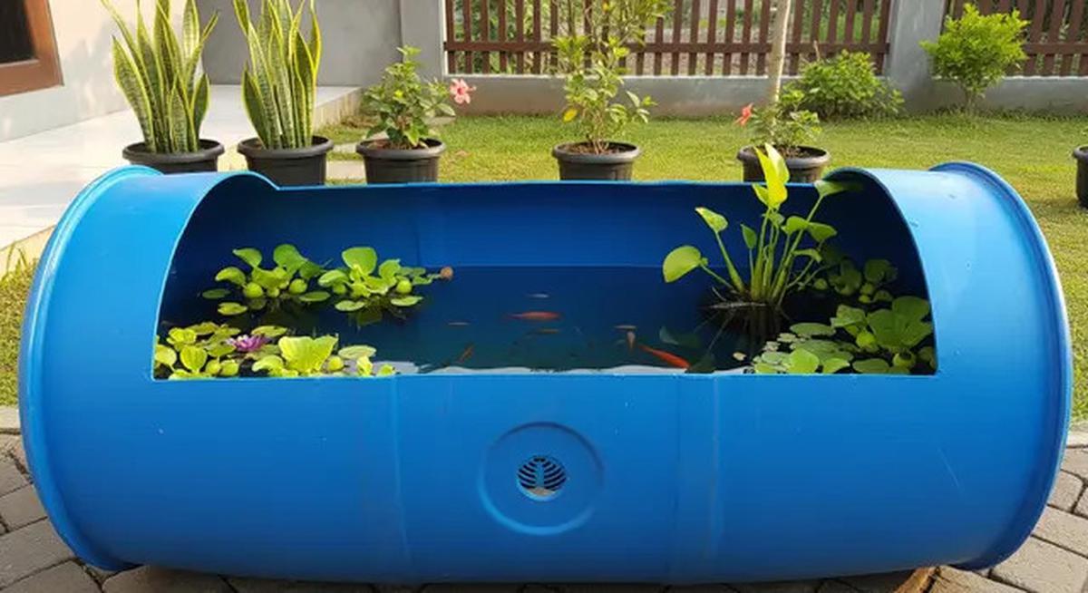 8 Model Kolam Ikan dari Drum Bekas, Bentuknya Sederhana tapi Unik