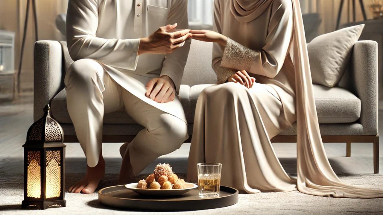 Ilustrasi Lebaran Idulfitri bersama Pasangan