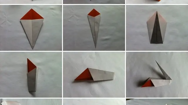 Cara membuat burung dari kertas origami: pelikan