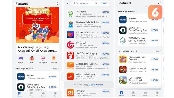 Huawei App Gallery (Liputan6.com/ Agustin Setyo W).