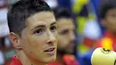 Striker Spanyol Fernando Torres saat sesi konferensi pers di Kompleks Sports City, Las Rozas, Madrid, 26 Mei 2010, jelang PD 2010. AFP PHOTO / LLUIS GENE 