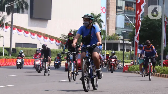 FOTO: Mulai Hari Ini, 32 Kawasan Khusus Pesepeda di Jakarta Ditiadakan