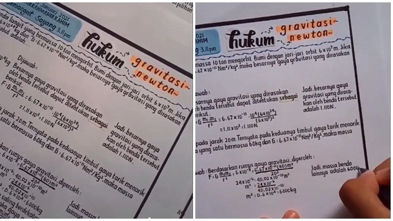 Viral Tulisan Tangan Anak SMA Rapi Banget, Disebut Mirip Font Komputer