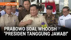 Presiden Prabowo Subianto meminta urusan kereta cepat Jakarta-Bandung Whoosh tak perlu diributkan. Prabowo menegaskan akan bertanggung jawab. Hal ini disampaikan pada Selasa, 4 November 2025.
