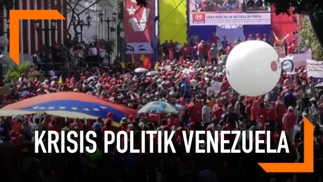 Usai Amerika Serikat jatuhkan sanksi kepada perusahan minyak negara Venezuela, ribuan warga Venezuela berunjuk rasa di jalanan Caracas.