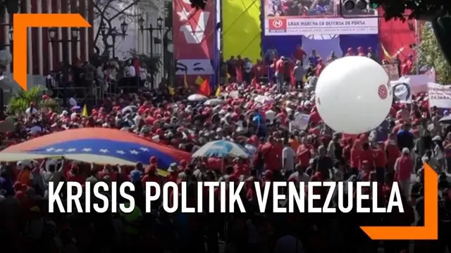 VIDEO: Ribuan Pendukung Maduro Berunjuk Rasa