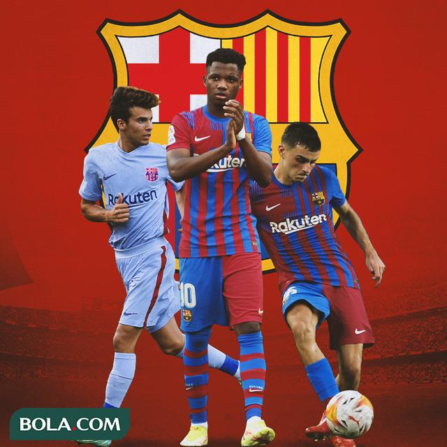Barcelona - Riqui Puig, Ansu Fati, Pedri