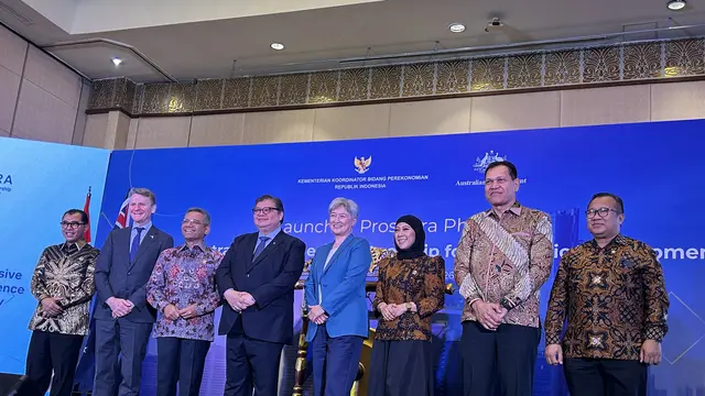 Acara Peluncuran Kerja Sama Ekonomi Australia-Indonesia Prospera Kamis (22/10/2026) (Dok: Liputan6/Nasywa Fakhirah)