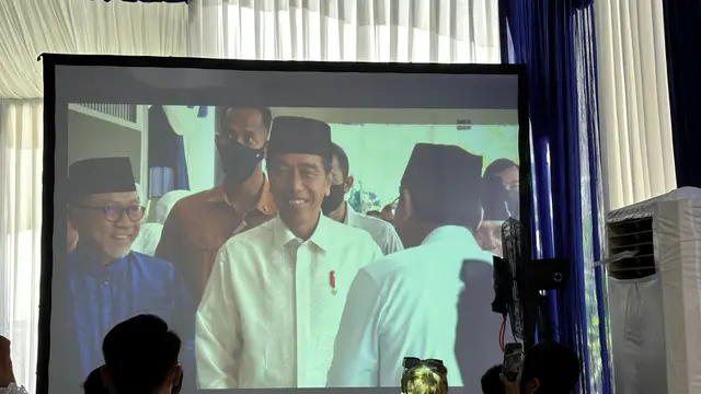 Presiden Jokowi menghadiri silaturahmi Ramadan bersama para ketum parpol koalisi pemerintah di Kantor DPP PAN