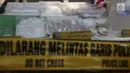 Barang bukti bahan pembuat sabu diperlihatkan di Perum Metland, Cipondoh, Tangerang, Rabu (8/8). Polisi menetapkan satu tersangka Antonius Wongso sebagai pembuat dan distribusi sabu. (Liputan6.com/Fery Pradolo)
