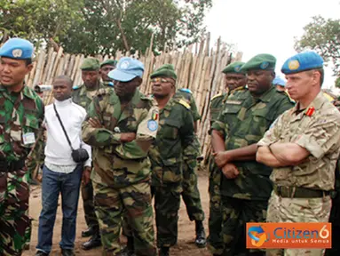 Citizen6, Kongo: Pada kesempatan tersebut Dansatgas memaparkan diantaranya tentang jumlah personel dan alat-alat berat yang akan dikerahkan. (Pengirim: Badarudin Bakri)