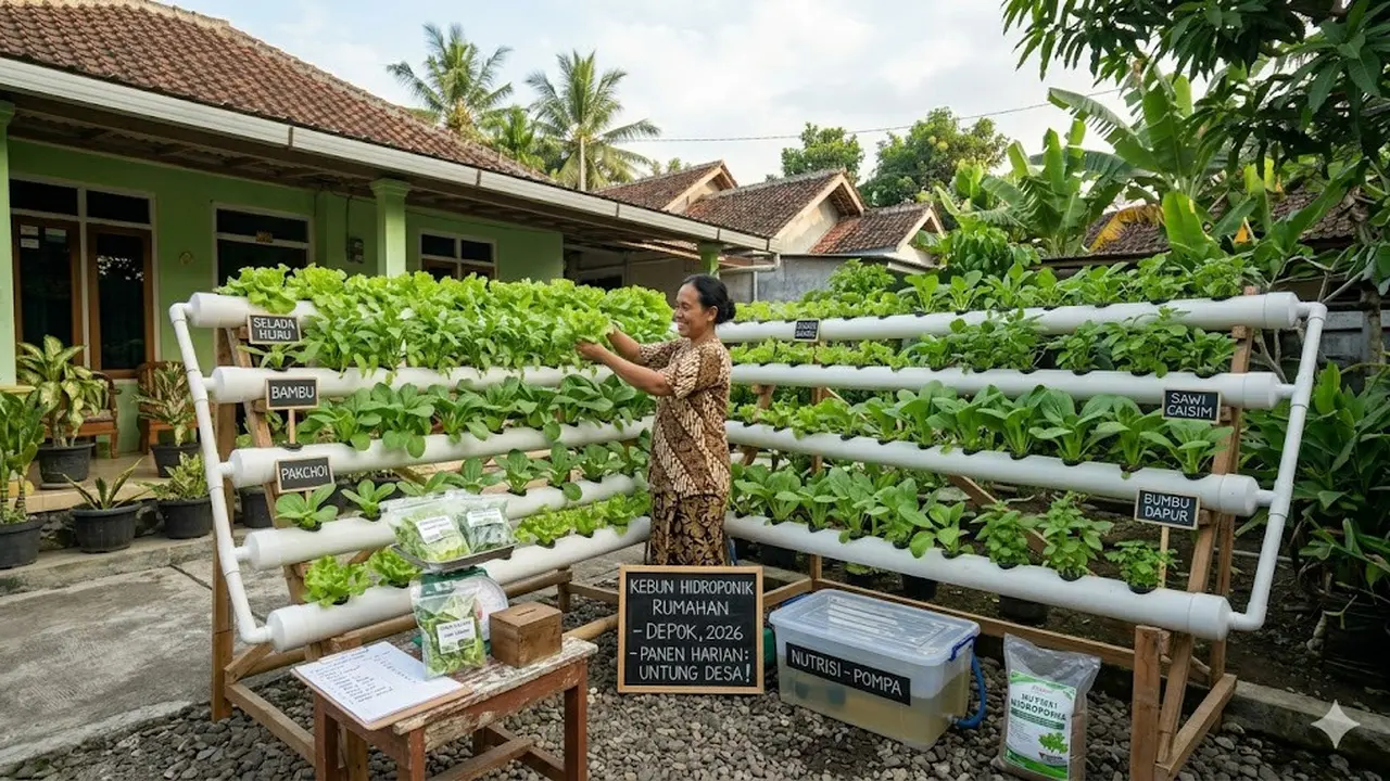 Potensi Kebun Hidroponik Sederhana di Desa tapi Hasilnya Bisa untuk Usaha Kecil