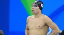 Perenang pria Jepang, Kosuke Hagino saat berlaga di kategori gaya bebas 200 meter pada Olimpiade Rio de Janeiro 2016 di Olympic Aquatics Stadium, Brasil (7/8). (REUTERS / Dominic Ebenbichler)