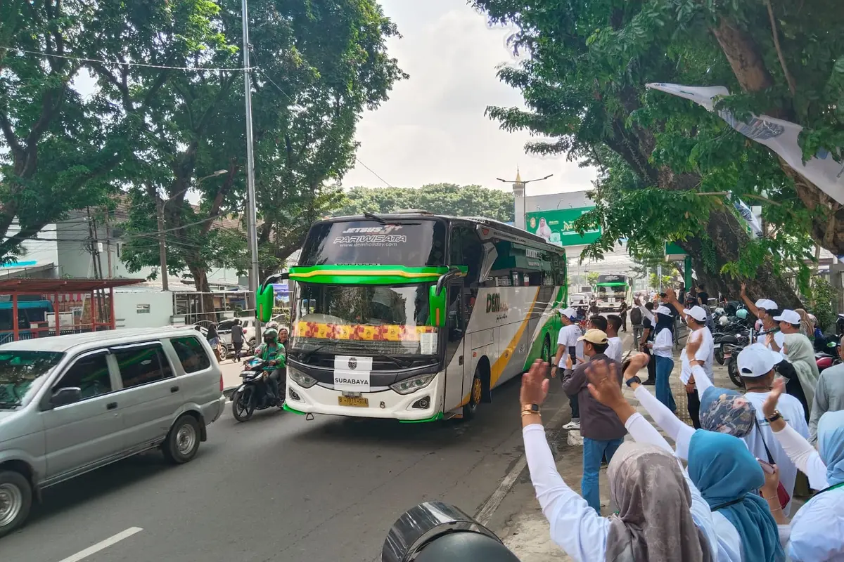 Girangnya Ratusan Perantau di Palembang Mudik Gratis Pegadaian ke 4 Kota