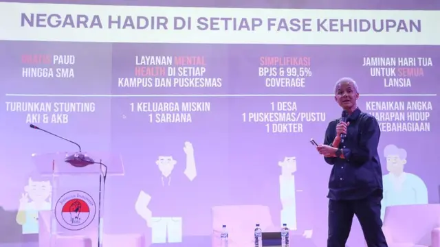 Ganjar Pranowo menghadiri Forum akademisi alumni HMI Jaringan Indonesia (JARI) di Taman Ismail Marzuki, Jakarta, Kamis (12/10/2023) (Istimewa)