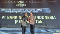 BNI Terima Penghargaan atas Kontribusi dalam Pemberdayaan UMKM dan Keuangan Inklusif Desa